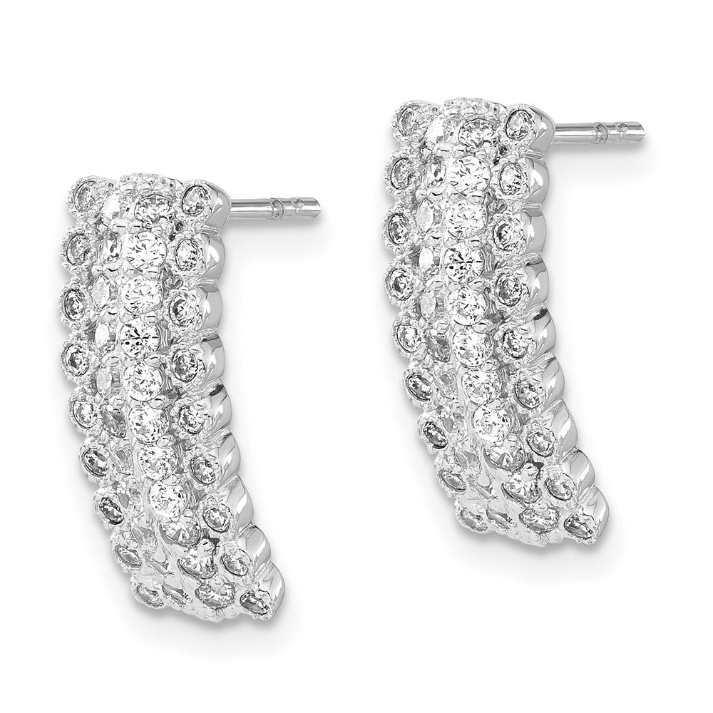 Sterling Silver CZ Post Earrings