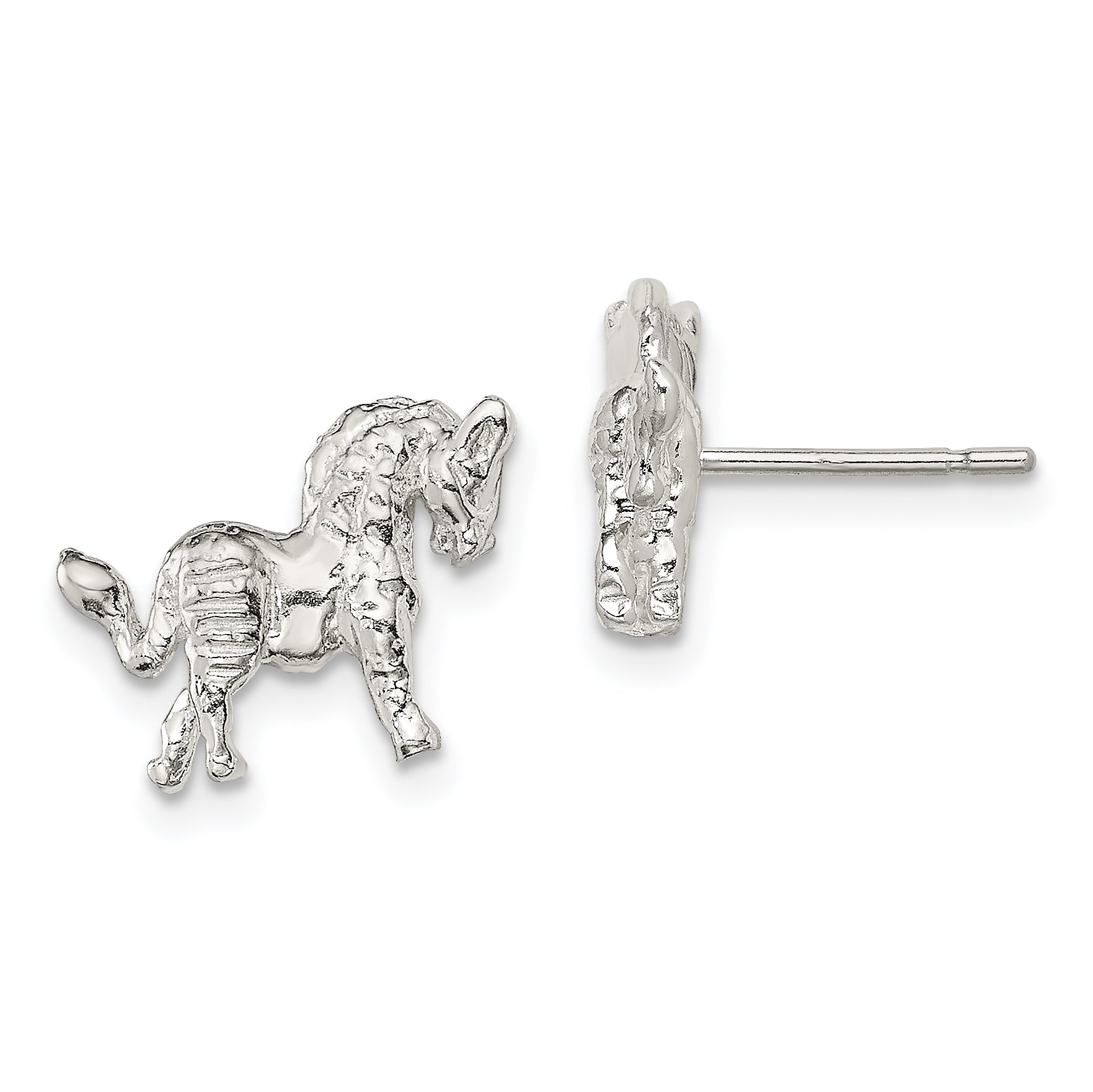 Sterling Silver Unicorn Mini Earrings QE124