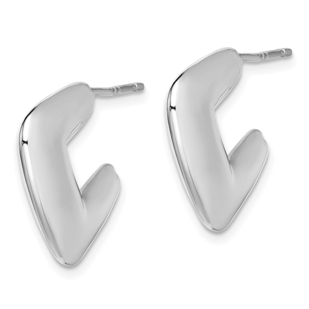 Sterling Silver Rhodium-plated Post Earrings