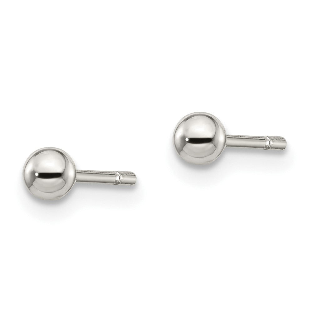 Sterling Silver Polished 3mm Ball Earrings