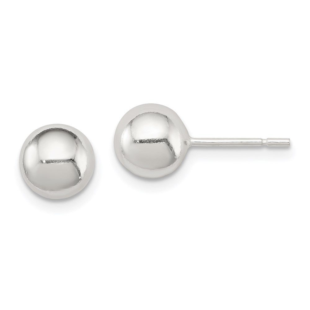 Sterling Silver Polished 7mm Ball Earrings