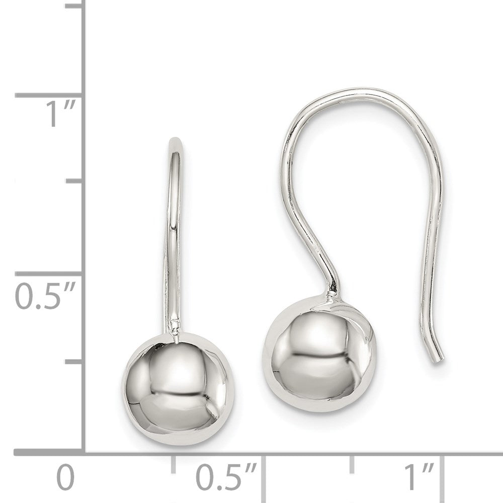 Sterling Silver 8mm Ball Earrings