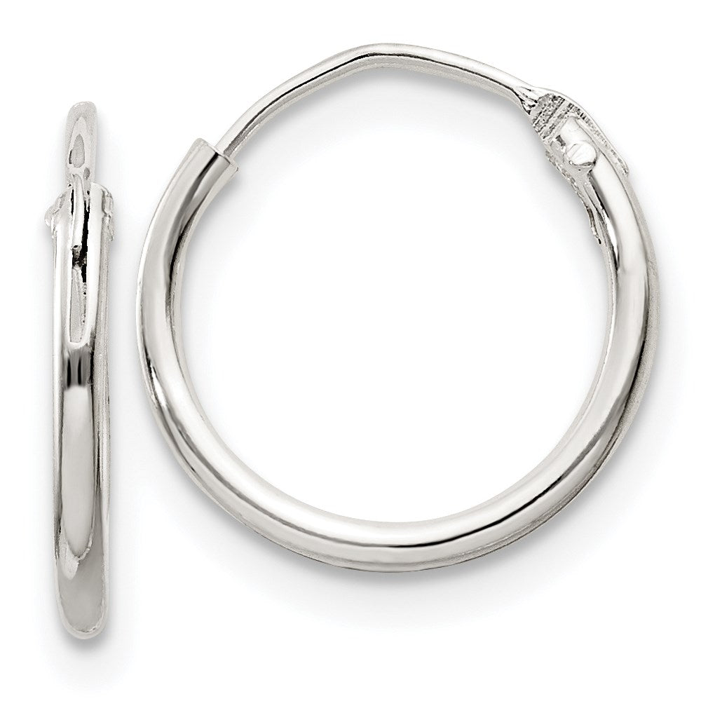 Sterling Silver 1.3mm Hoop Earrings