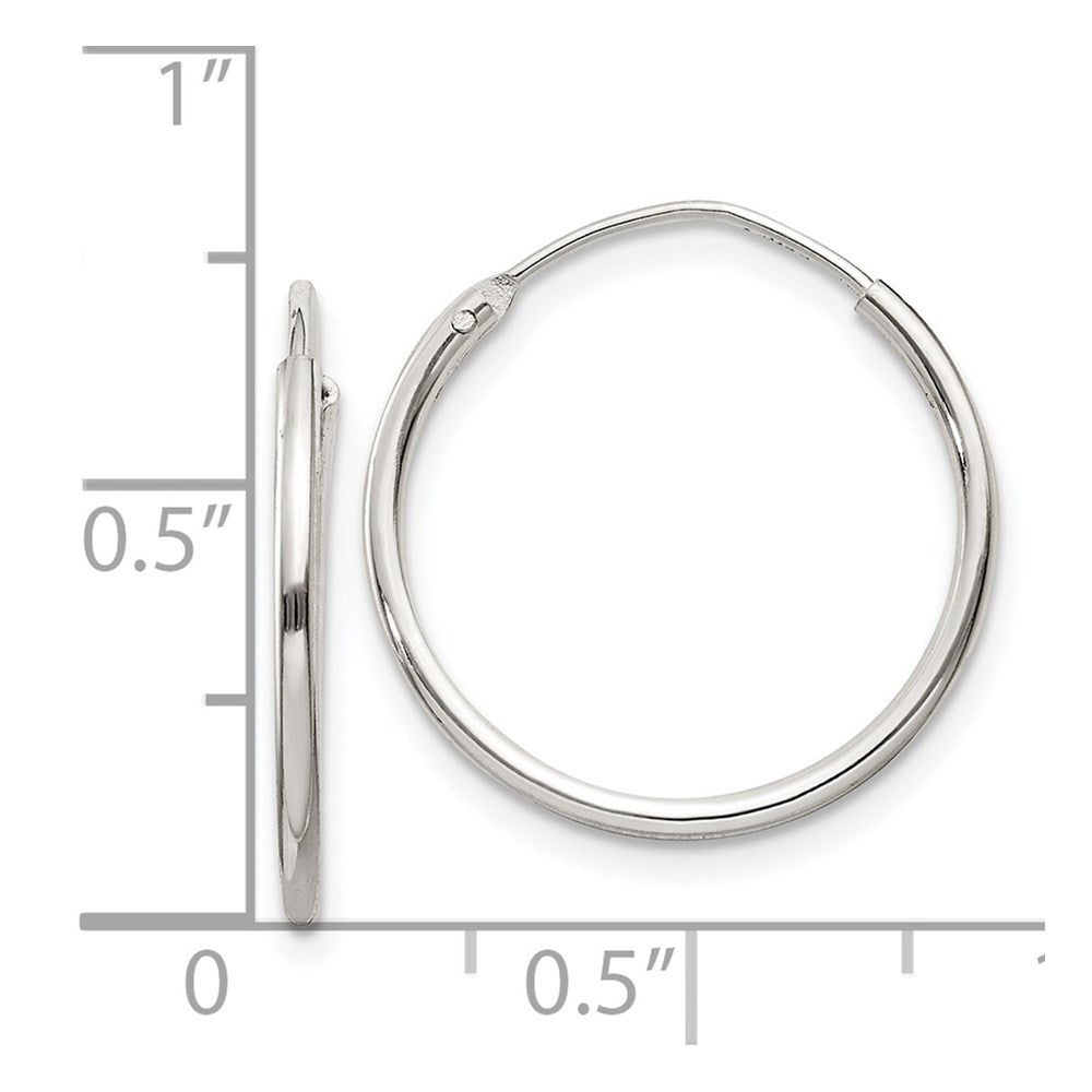 Sterling Silver 1.3mm Hoop Earrings