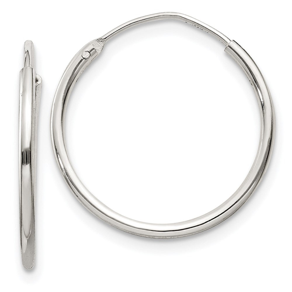 Sterling Silver 1.3mm Hoop Earrings