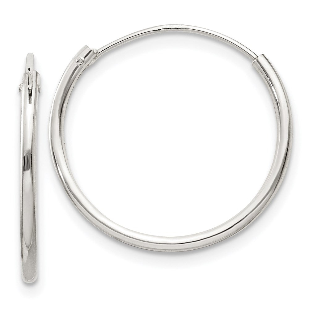 Sterling Silver 1.3mm Hoop Earrings