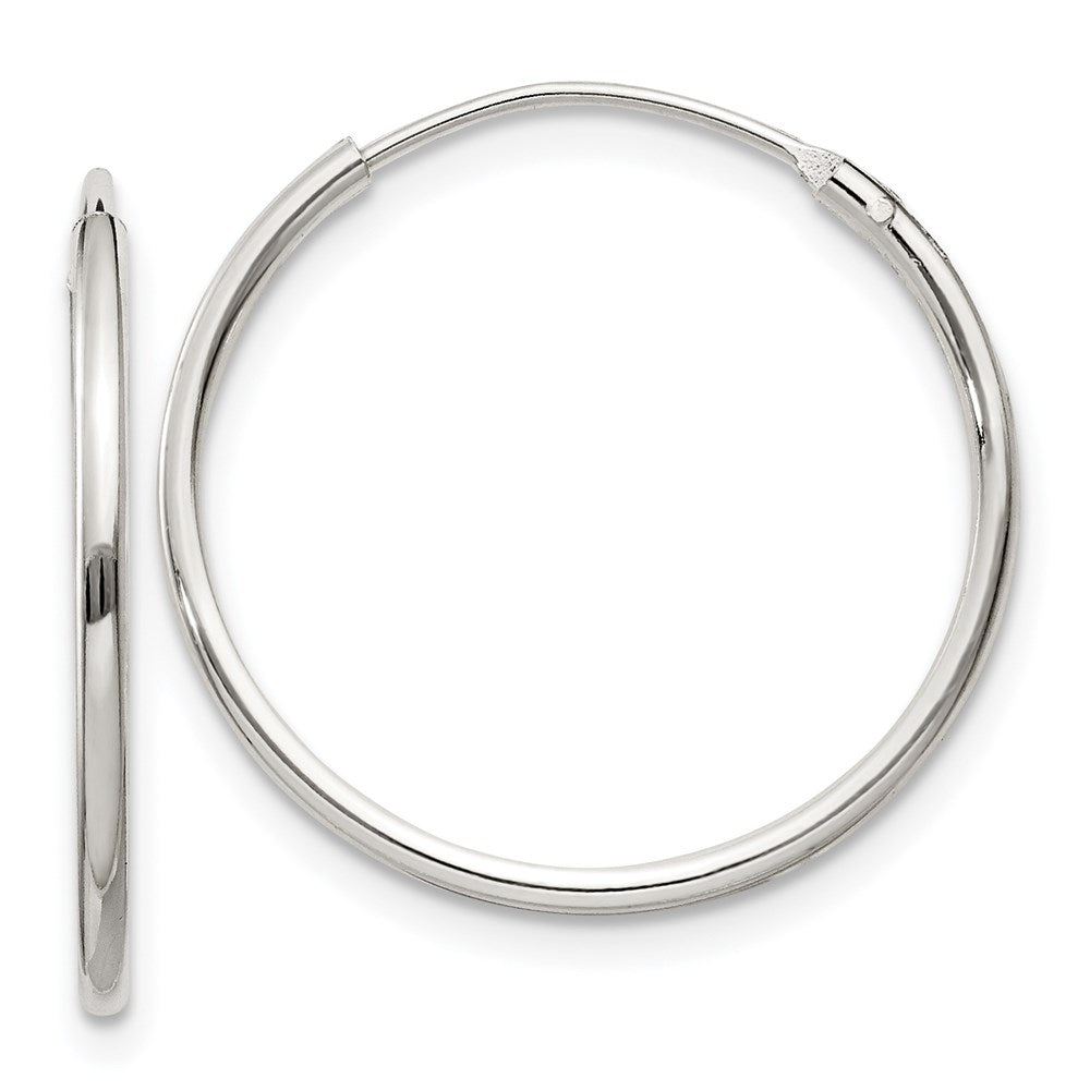 Sterling Silver 1.3mm Hoop Earrings