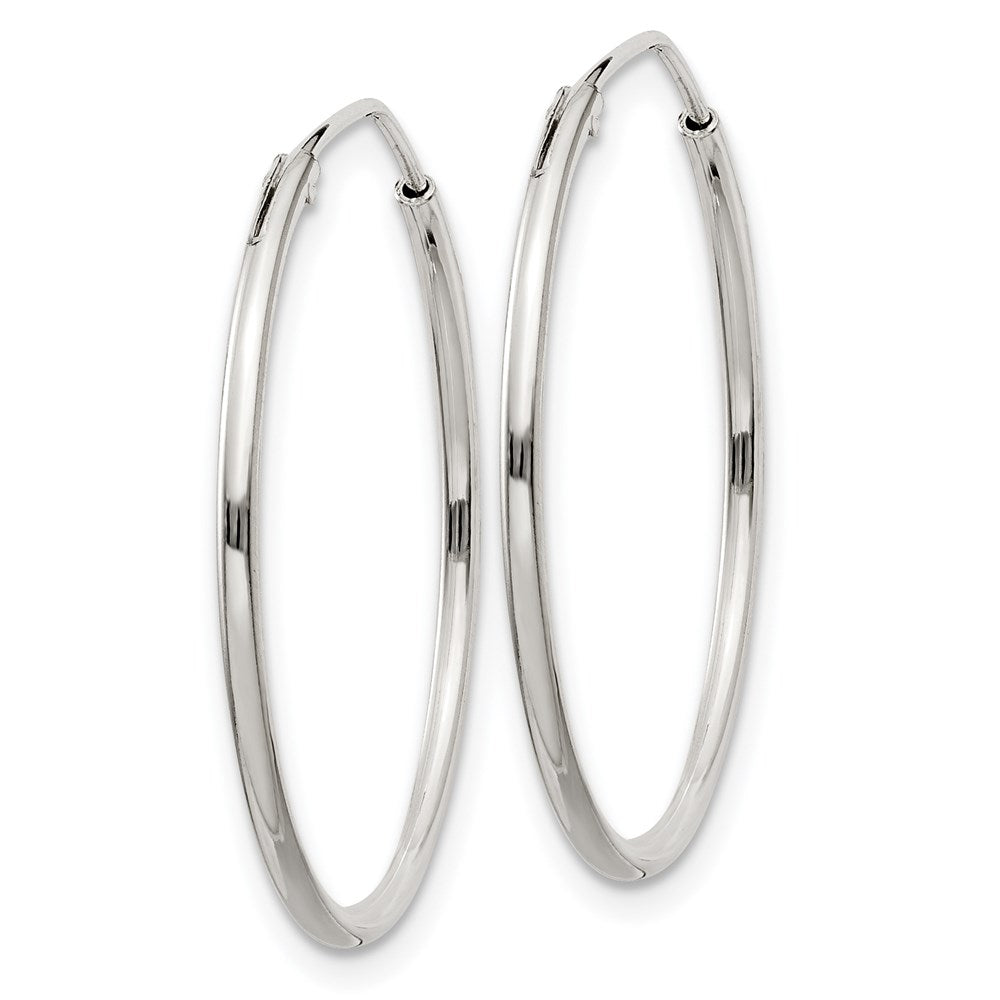 Sterling Silver 1.3mm Hoop Earrings