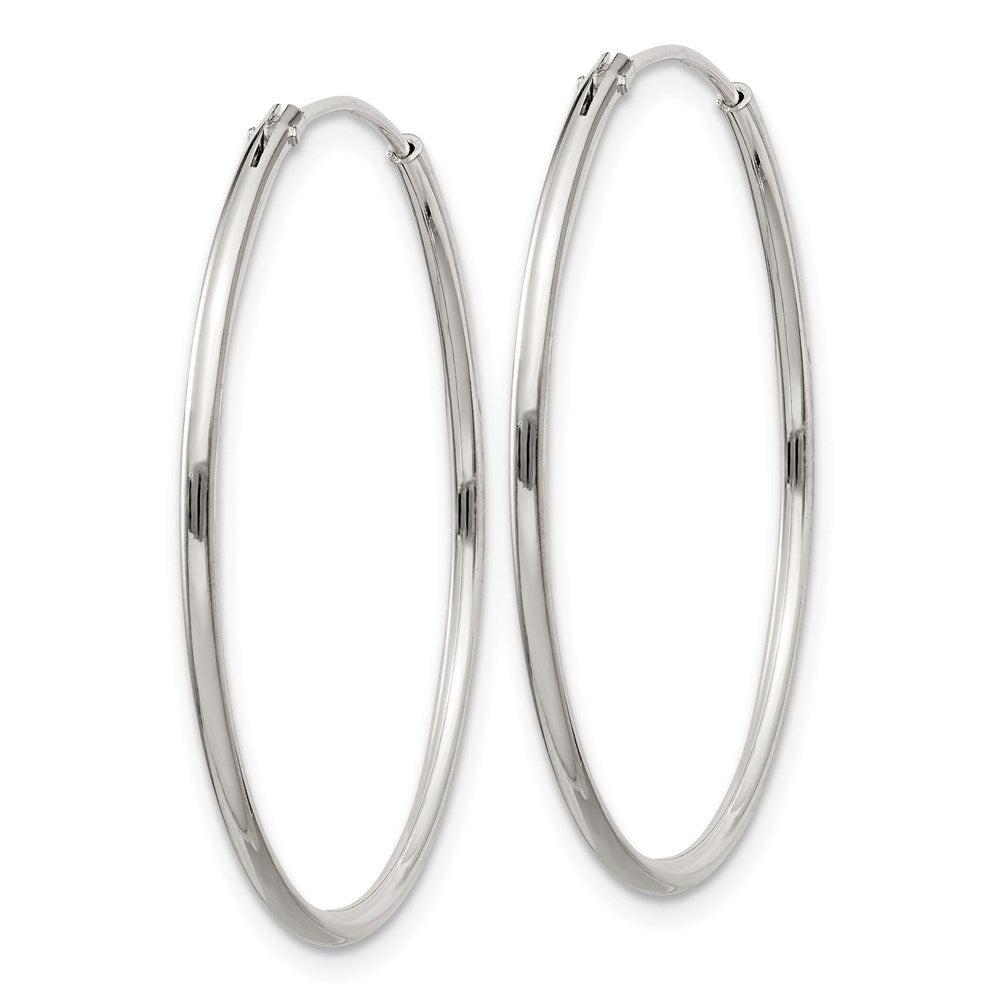 Sterling Silver 1.3mm Hoop Earrings