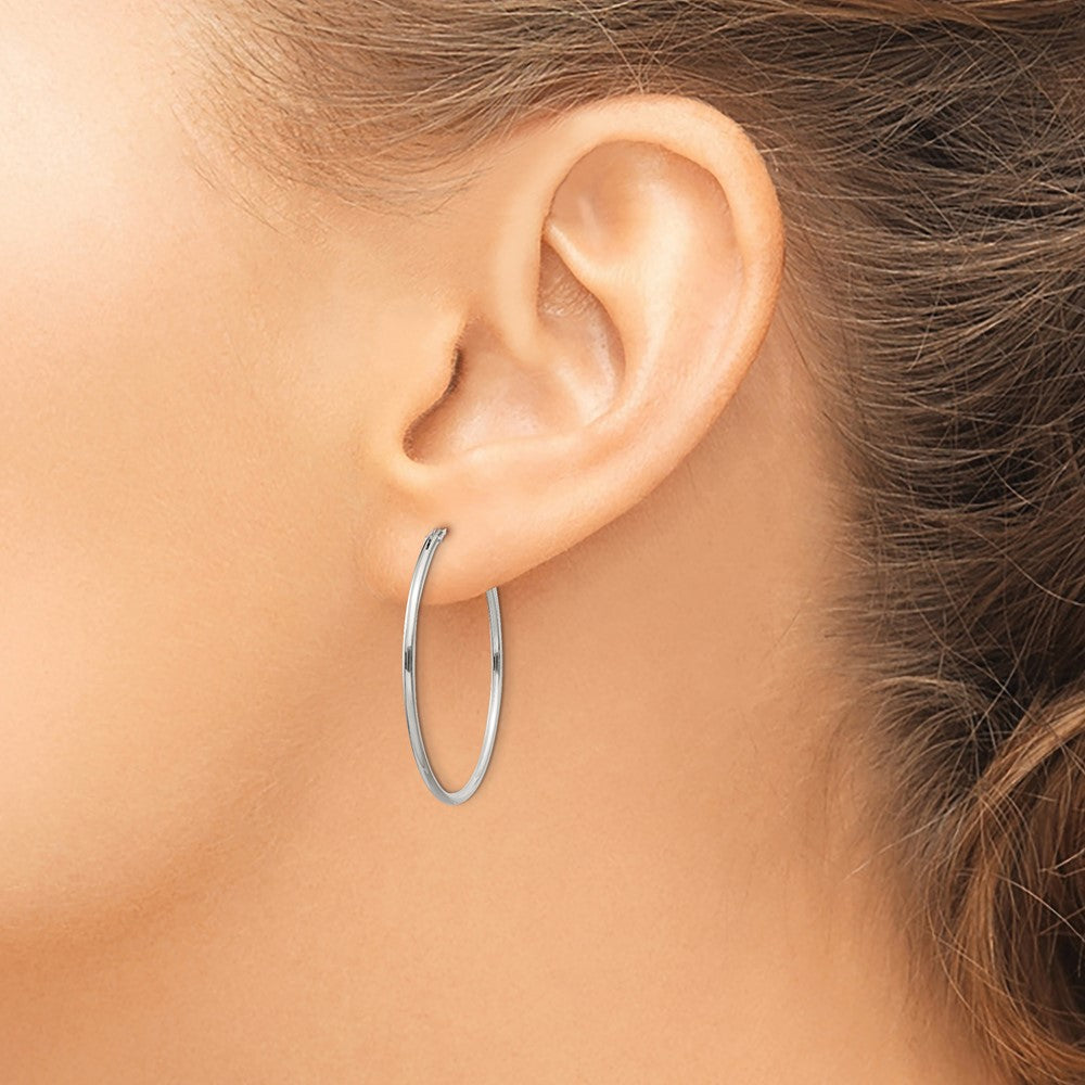 Sterling Silver 1.3mm Hoop Earrings