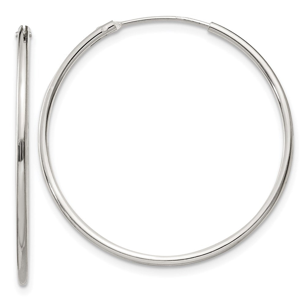 Sterling Silver 1.3mm Hoop Earrings