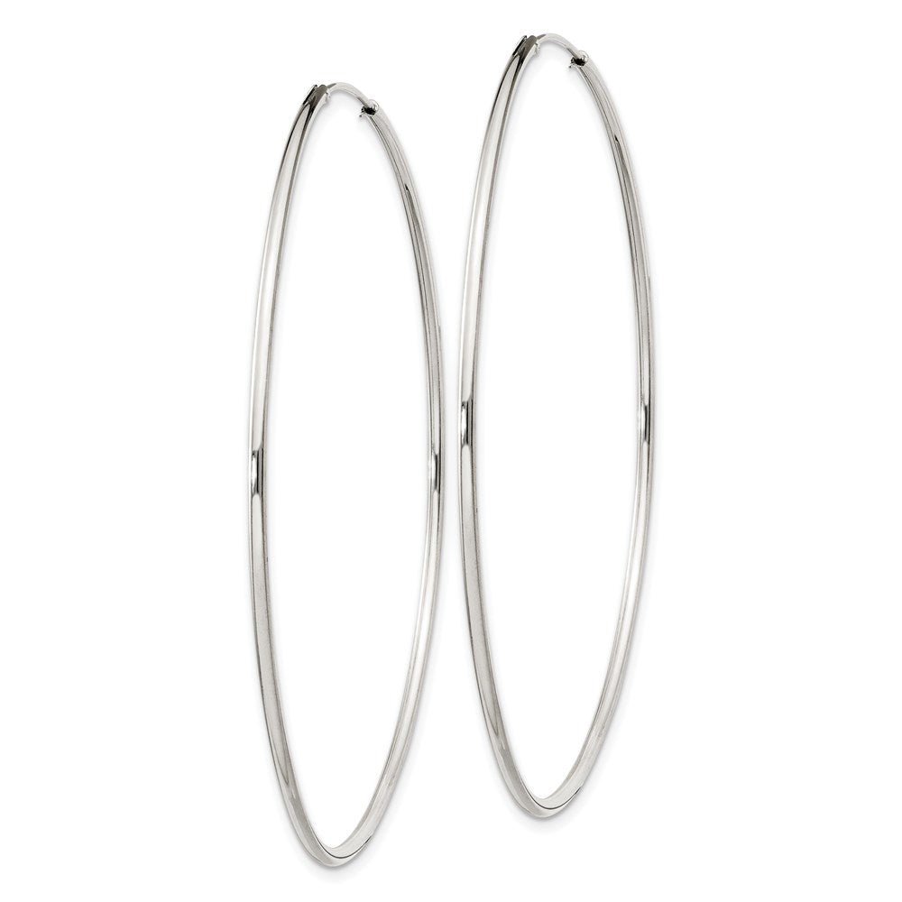 Sterling Silver 1.3mm Hoop Earrings