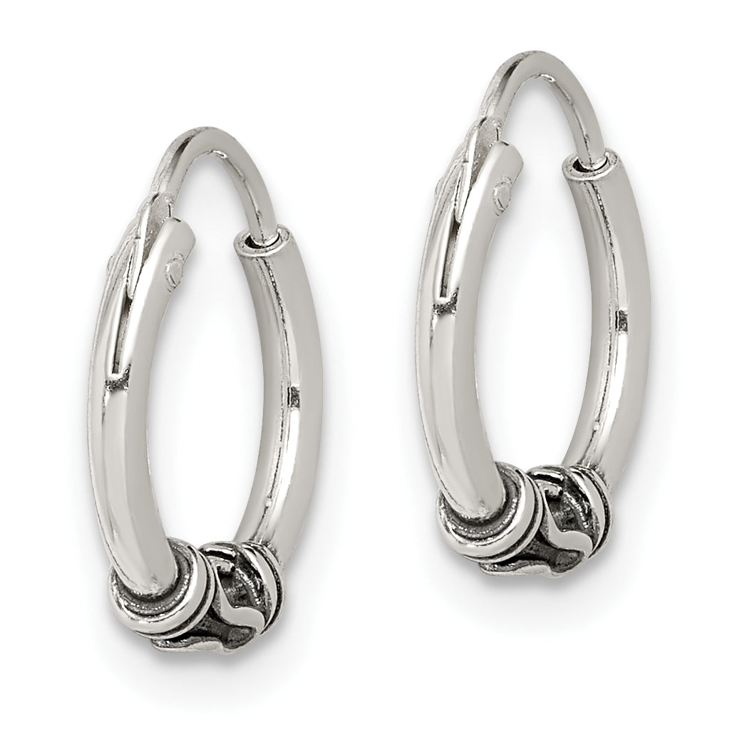 Sterling Silver Hoop Earrings QE4742