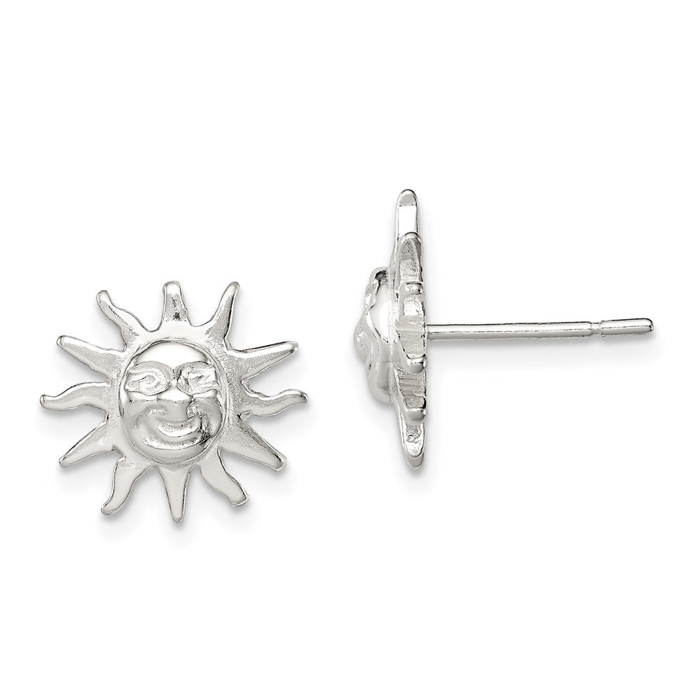 Sterling Silver Sun Mini Earrings