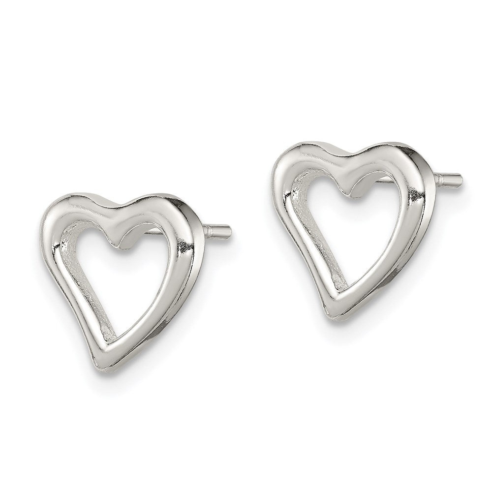 Sterling Silver Heart Post Earrings