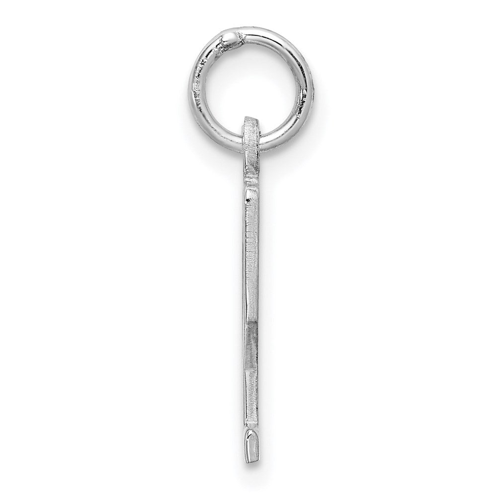 Sterling Silver/Rhodium-plated Elongated Number 12 Charm