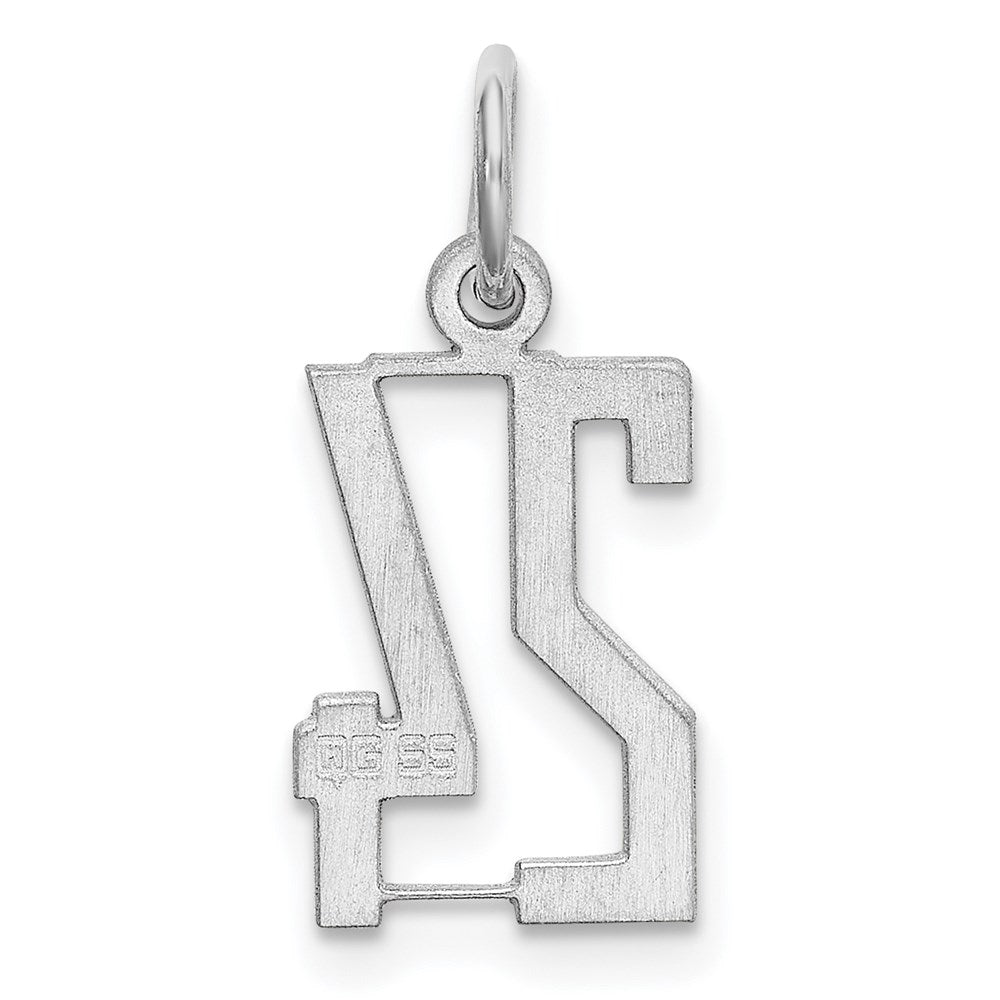 Sterling Silver/Rhodium-plated Elongated Number 24 Charm