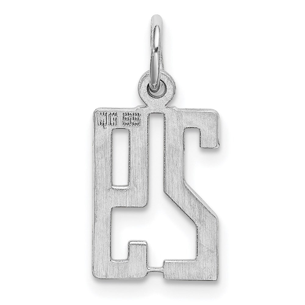 Sterling Silver/Rhodium-plated Elongated Number 29 Charm