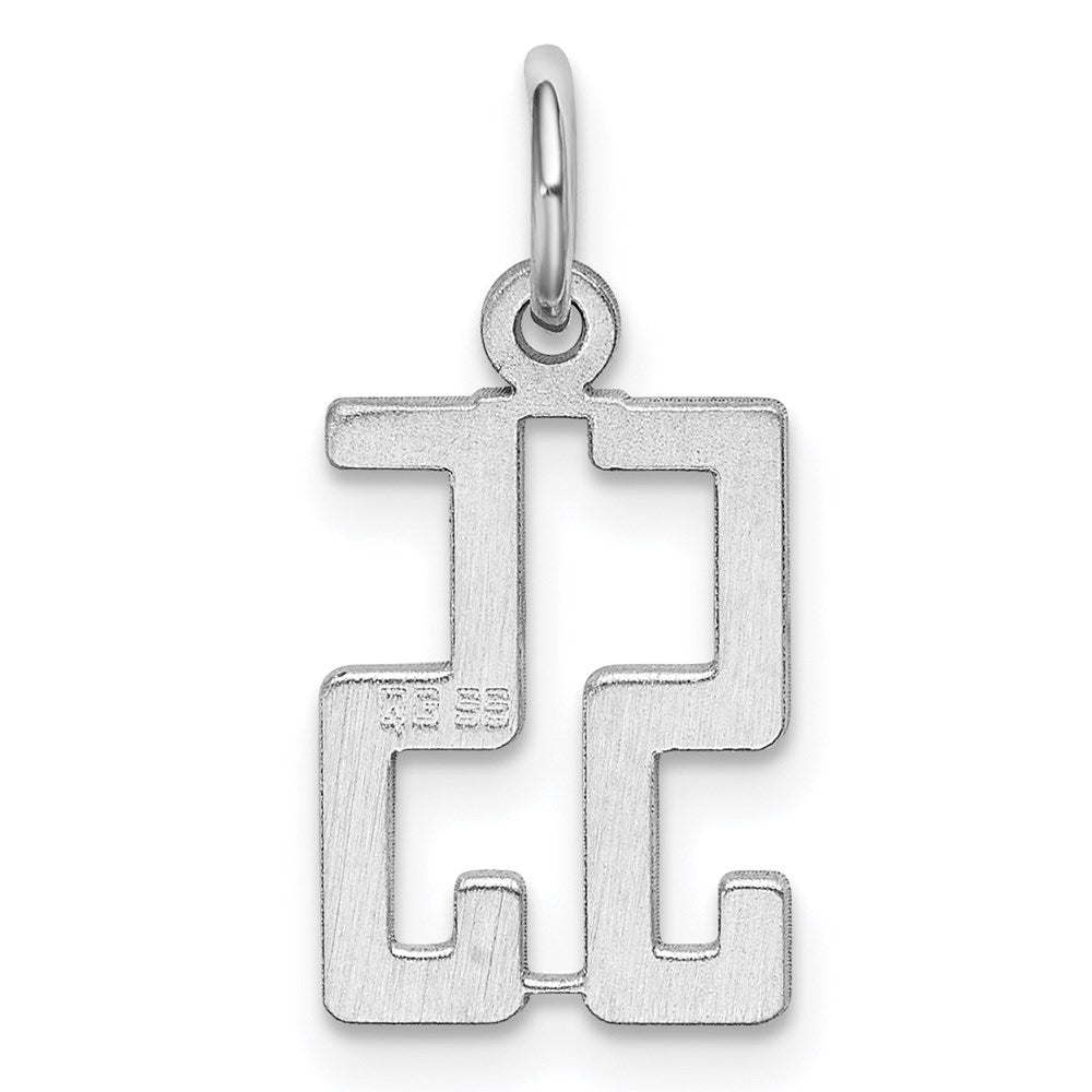 Sterling Silver/Rhodium-plated Elongated Number 55 Charm