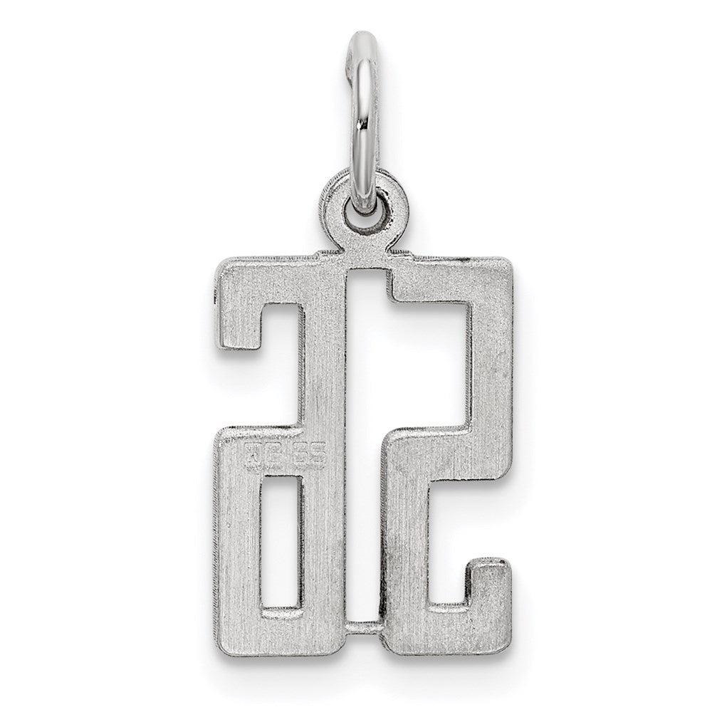 Sterling Silver/Rhodium-plated Elongated Number 56 Charm