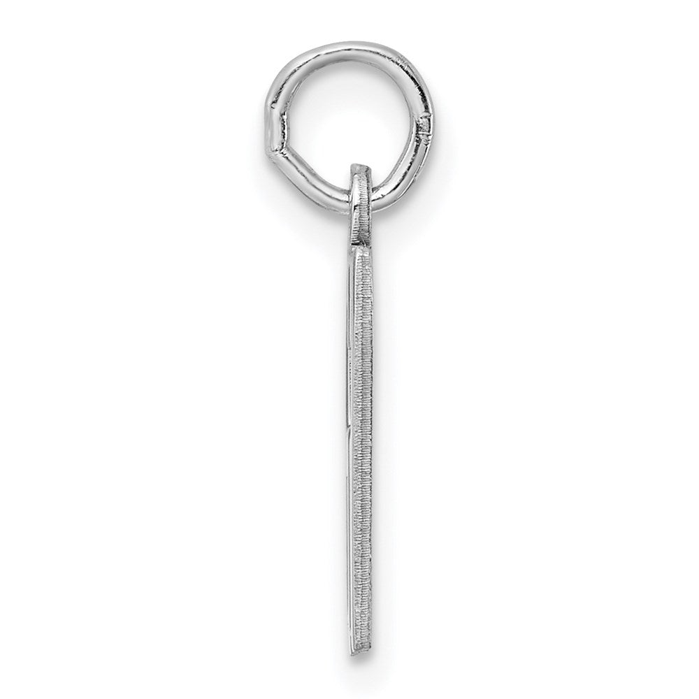 Sterling Silver/Rhodium-plated Elongated Number 67 Charm