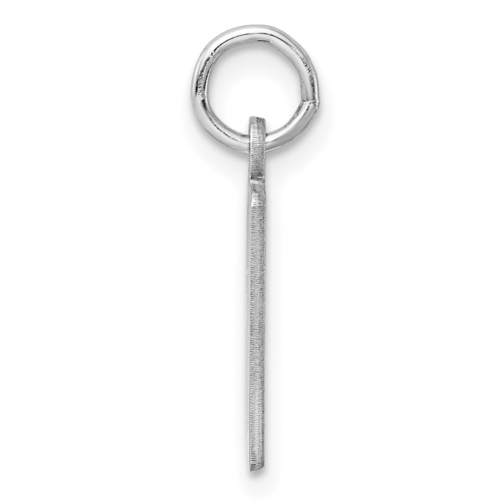 Sterling Silver/Rhodium-plated Elongated Number 80 Charm