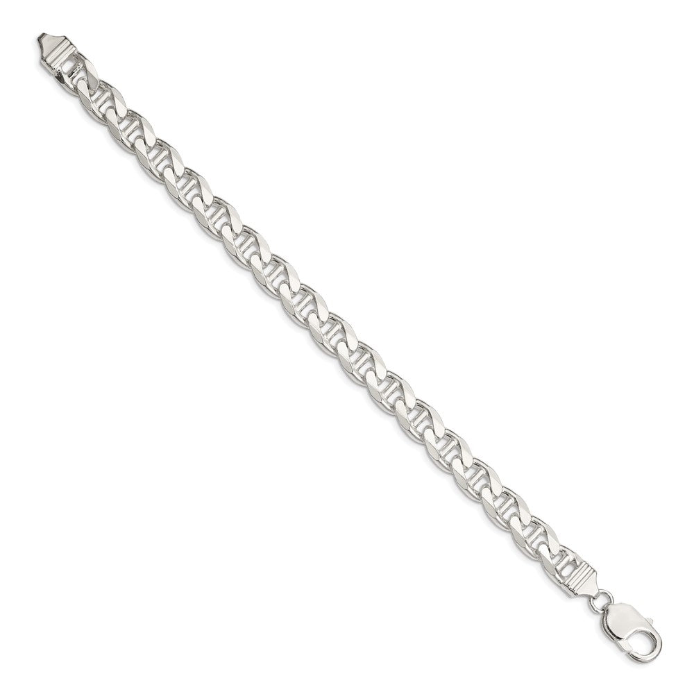 Sterling Silver 9mm D/C Flat Anchor Curb Chain