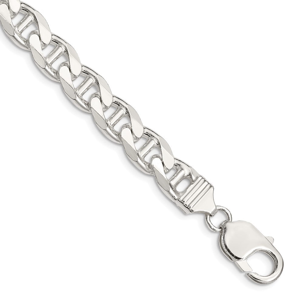 Sterling Silver 9mm D/C Flat Anchor Curb Chain