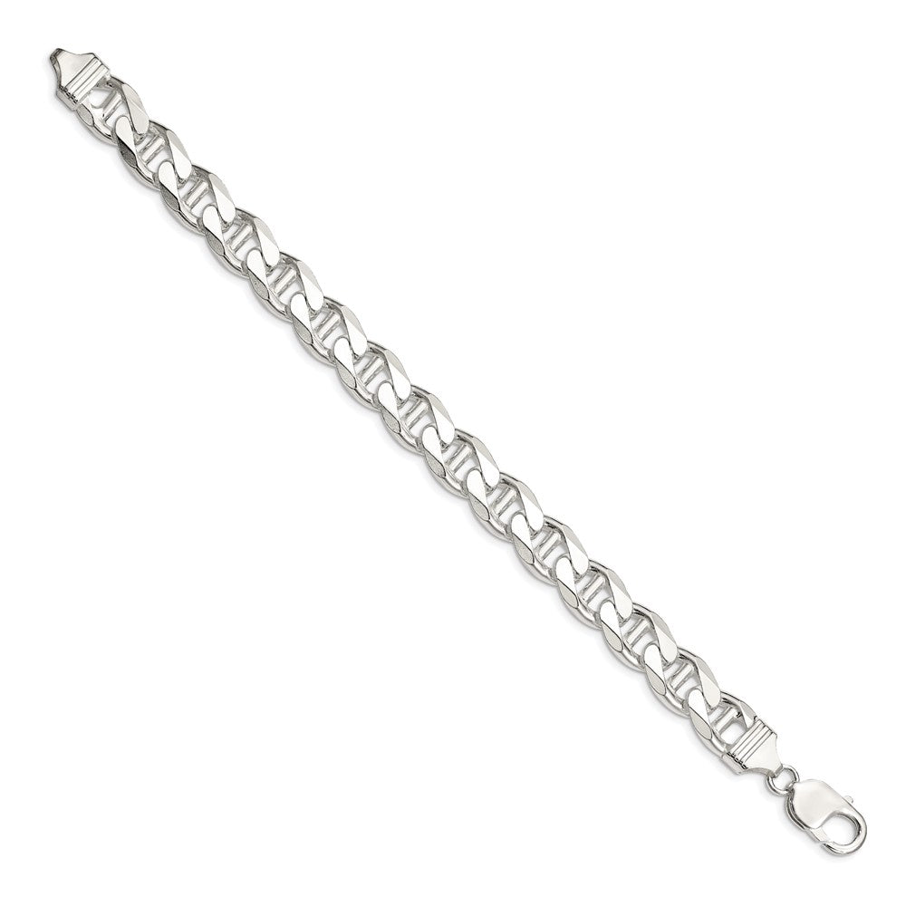 Sterling Silver 10.8mm D/C Flat Anchor Curb Chain