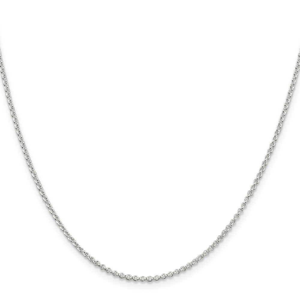 Sterling Silver Rhodium-plated 1.5mm Rolo Chain