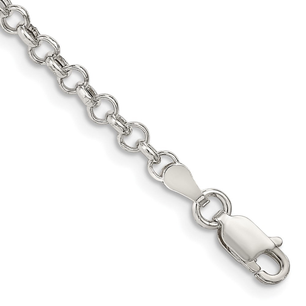 Sterling Silver 3mm Semi-solid Rolo Chain