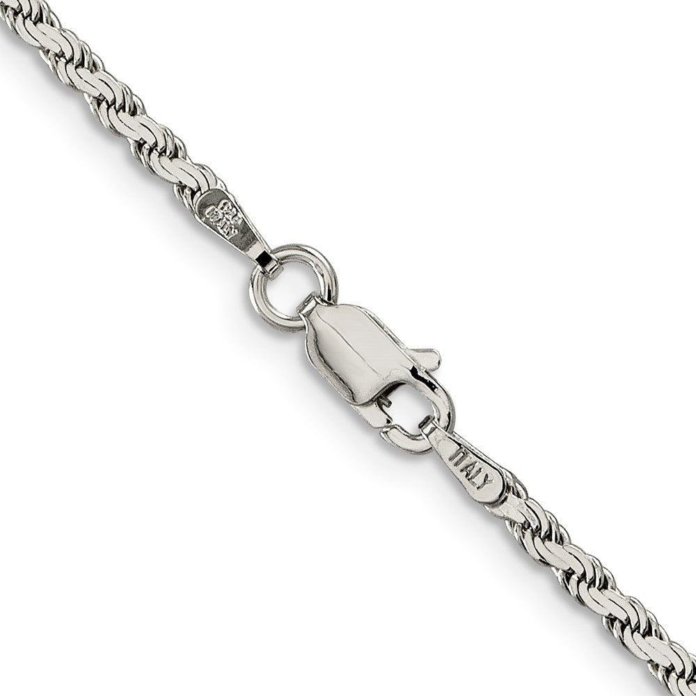 Sterling Silver 2.25mm Flat Rope Chain