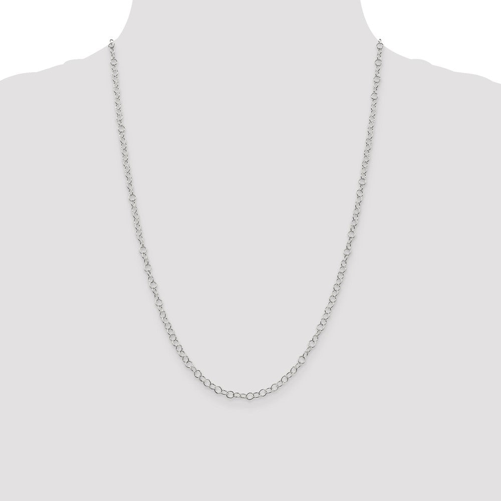 Sterling Silver 3.5mm Fancy Cable Chain