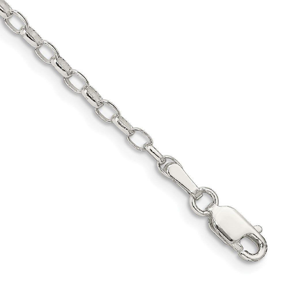 Sterling Silver 2.5mm Oval Fancy Rolo Chain