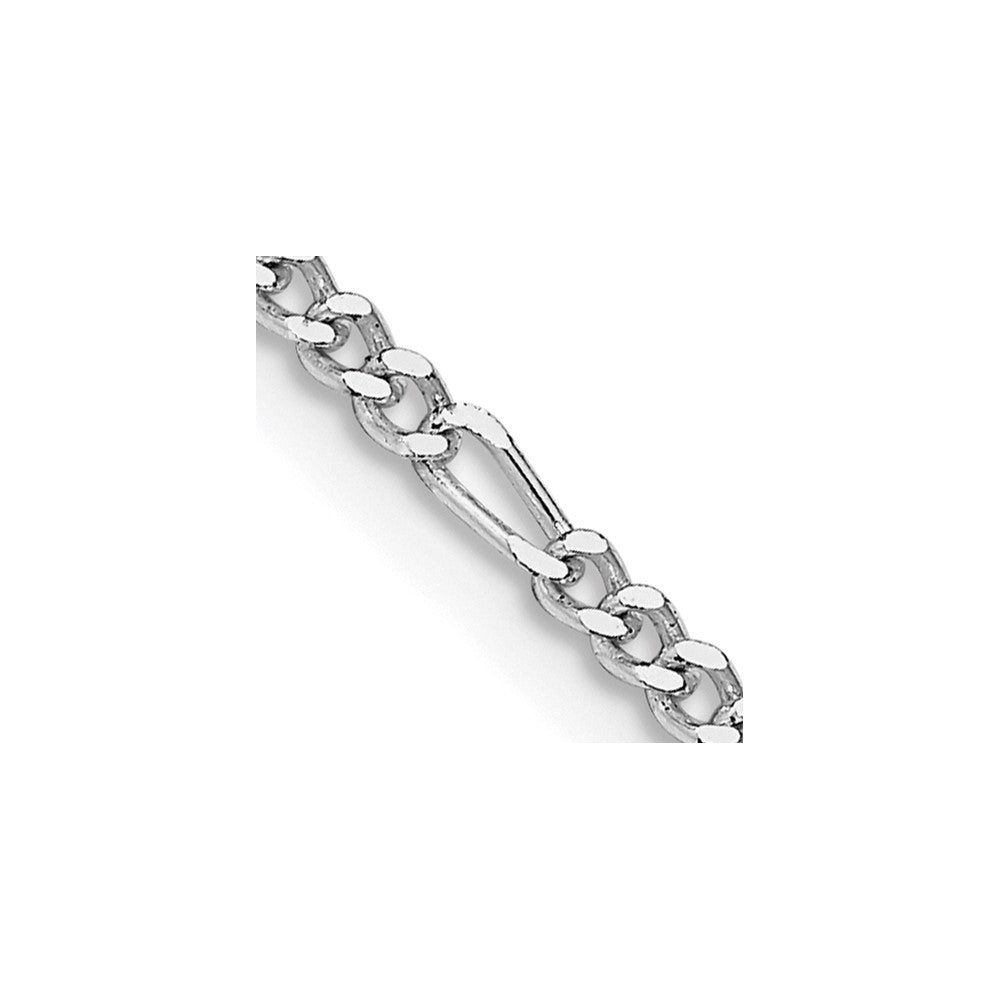 Sterling Silver Rhodium-plated 2.25mm Figaro Chain