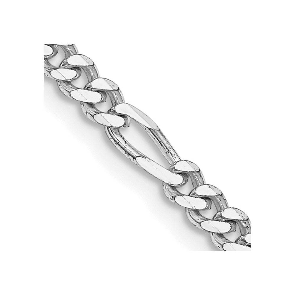 Sterling Silver Rhodium-plated 3.5mm Figaro Chain