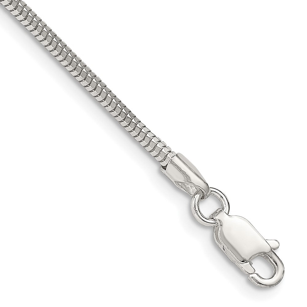 Sterling Silver 2mm Diamond-cut Snake Chain