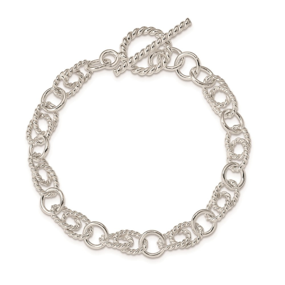 Sterling Silver Double Twist Link Bracelet