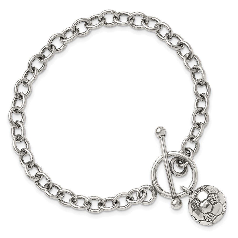 Sterling Silver Soccer Ball Bracelet