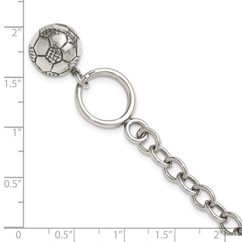 Sterling Silver Soccer Ball Bracelet