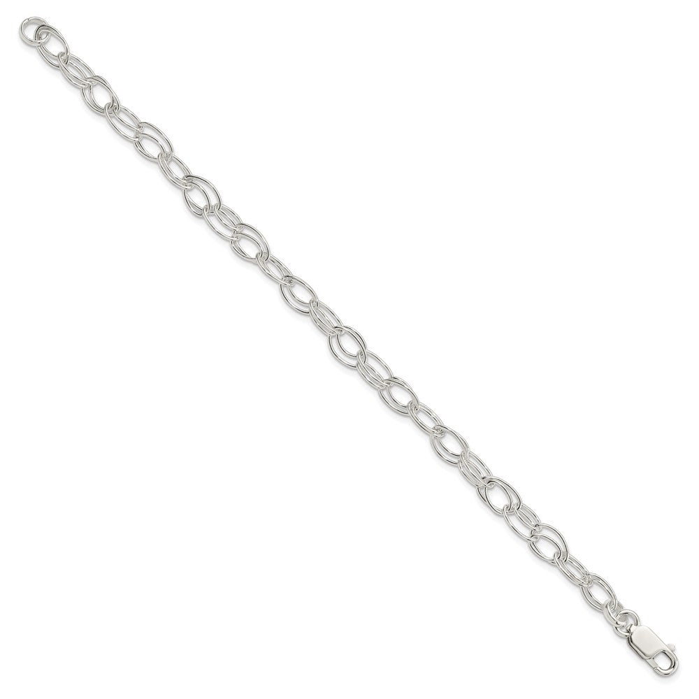 Sterling Silver 6mm Double Link Bracelet