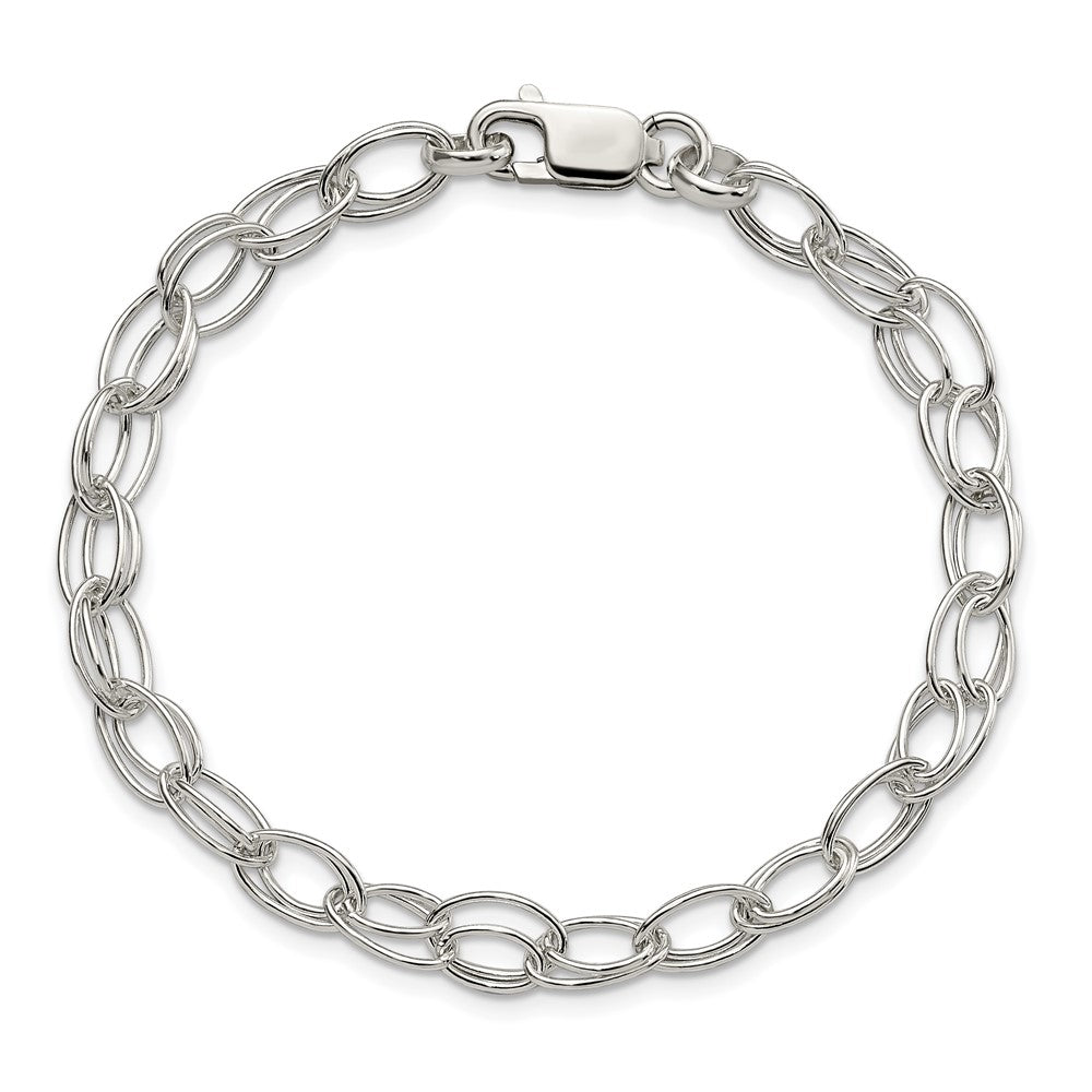 Sterling Silver 6mm Double Link Bracelet