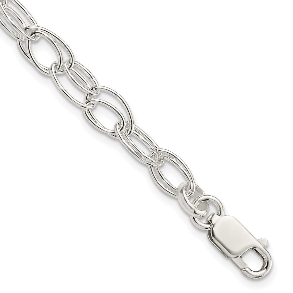 Sterling Silver 6mm Double Link Bracelet