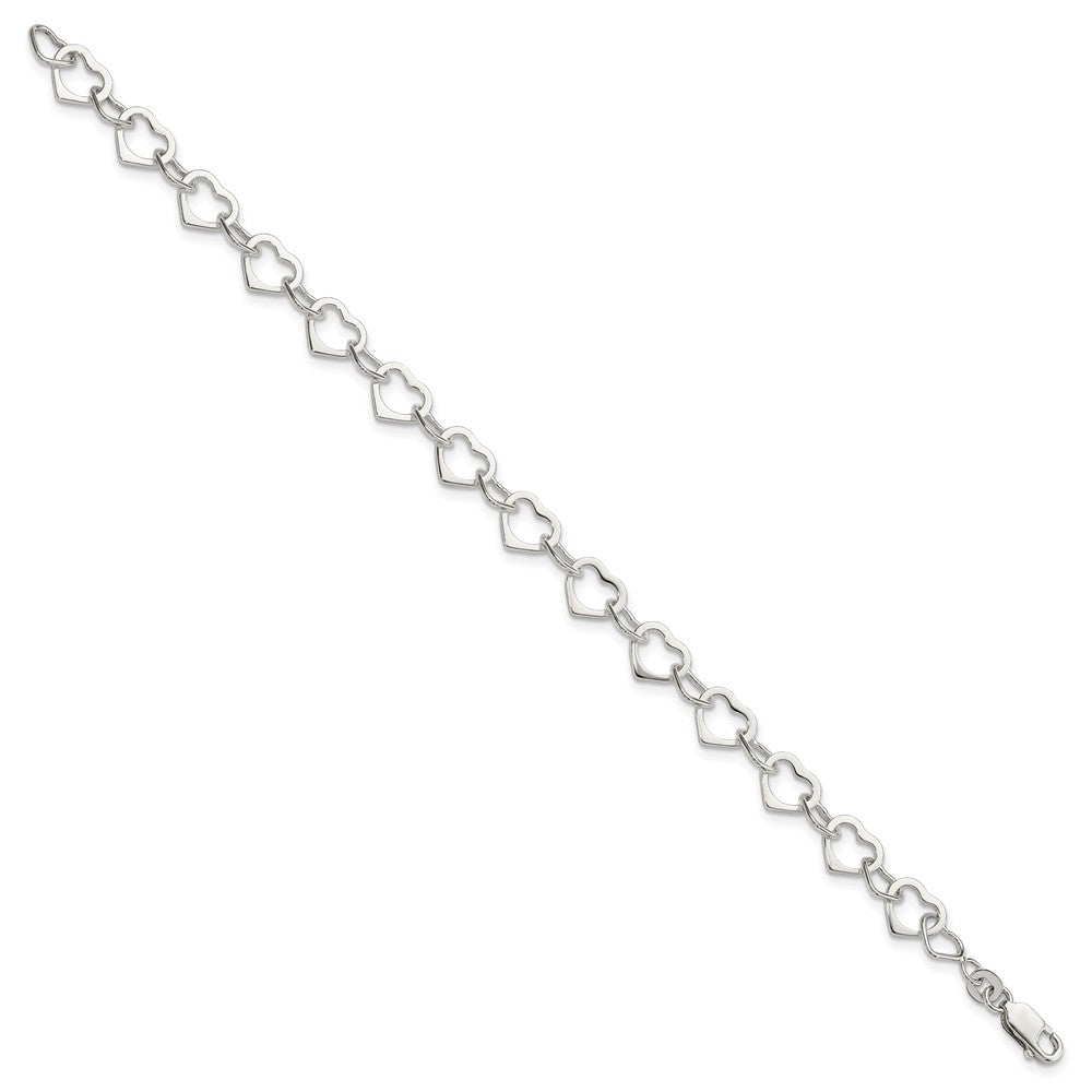 Sterling Silver Hearts Bracelet