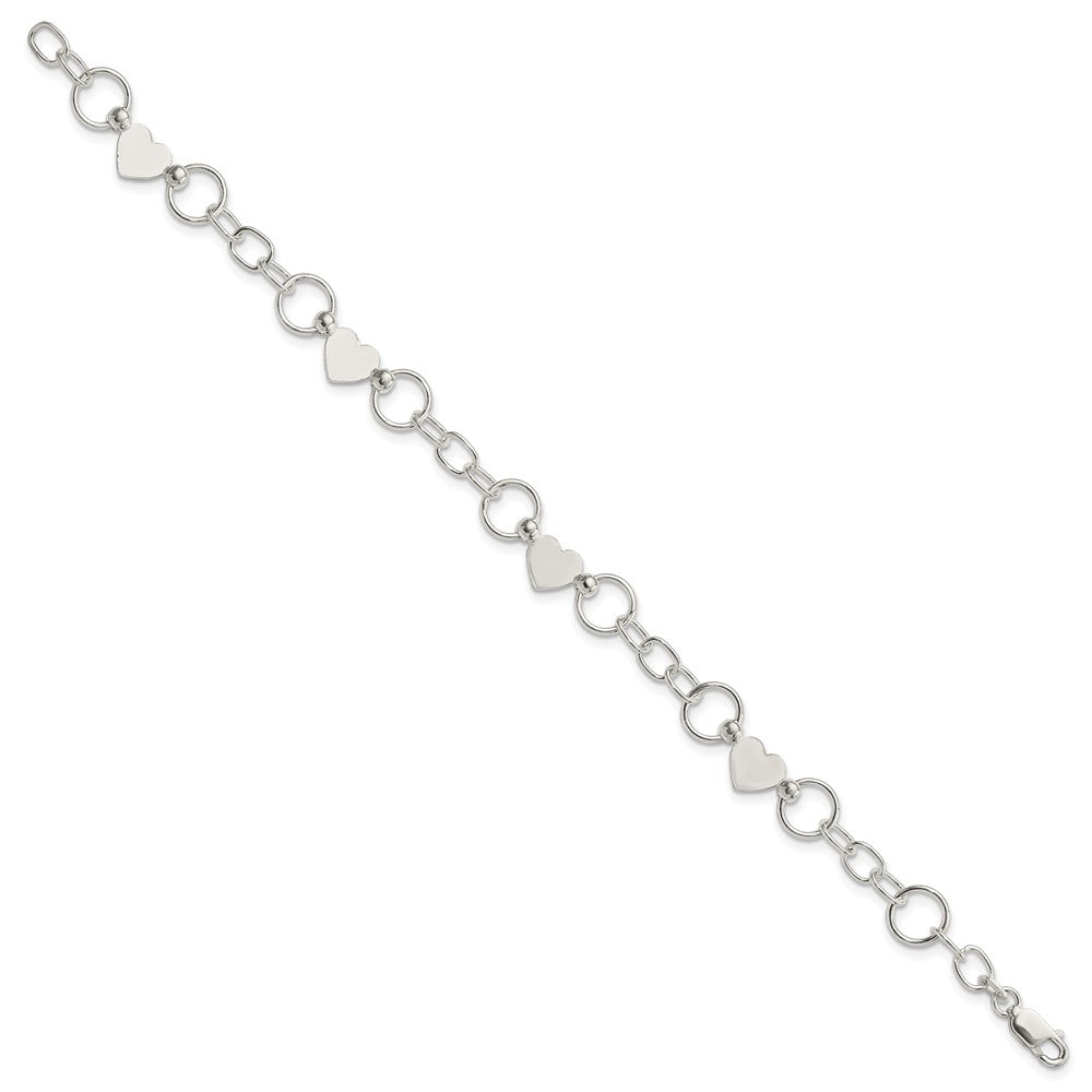 Sterling Silver Heart Bracelet