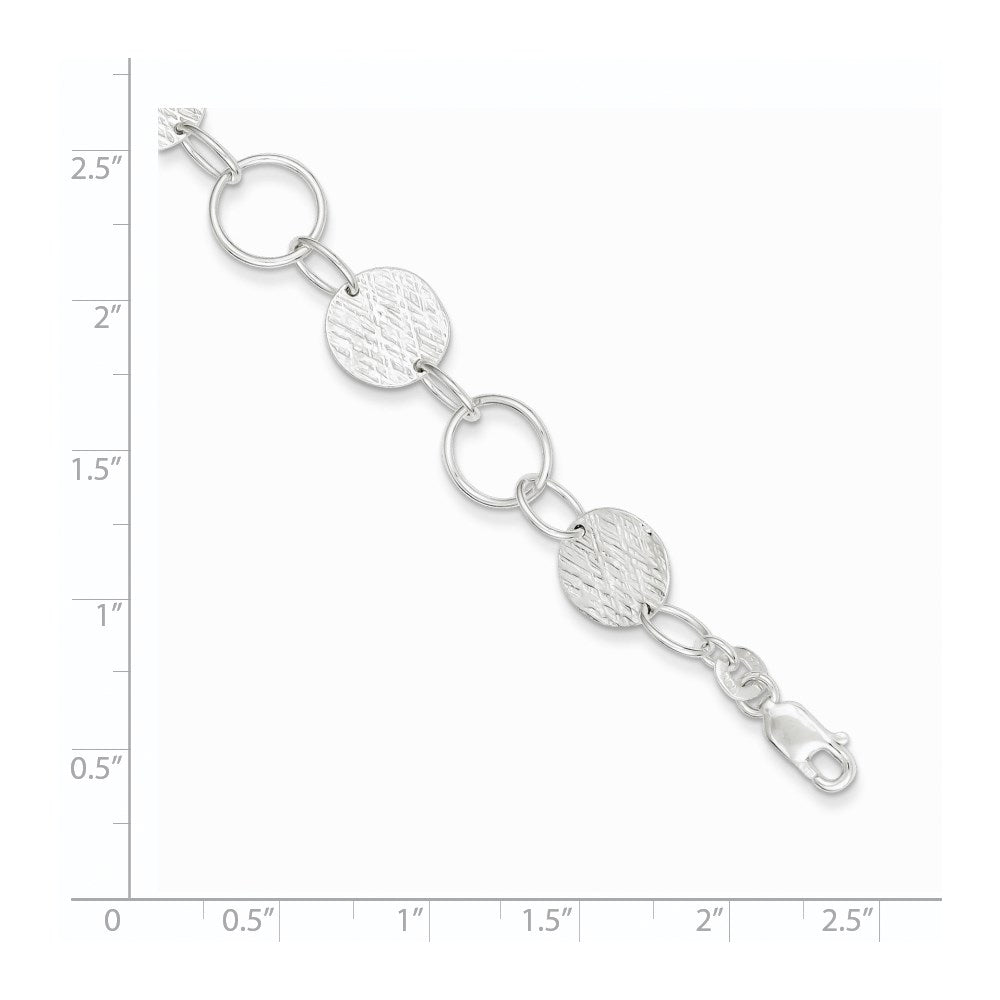 Sterling Silver Fancy Circle Bracelet