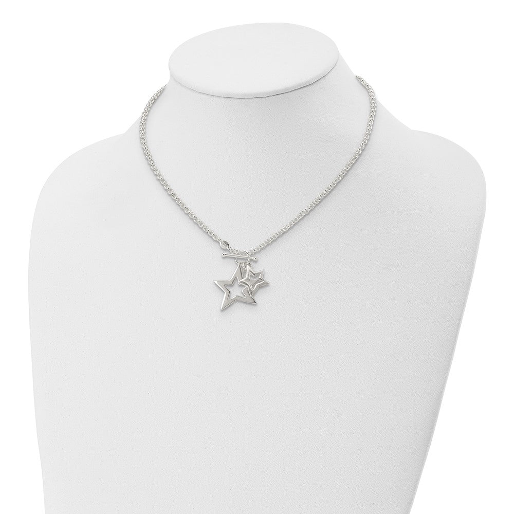 Sterling Silver Fancy Stars Necklace