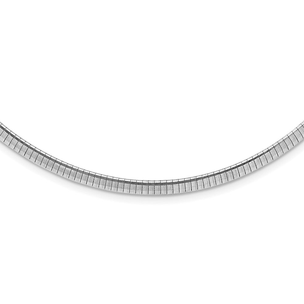 Sterling Silver Rhodium-plated 4mm with a 2 inch Extention Cubetto Chain