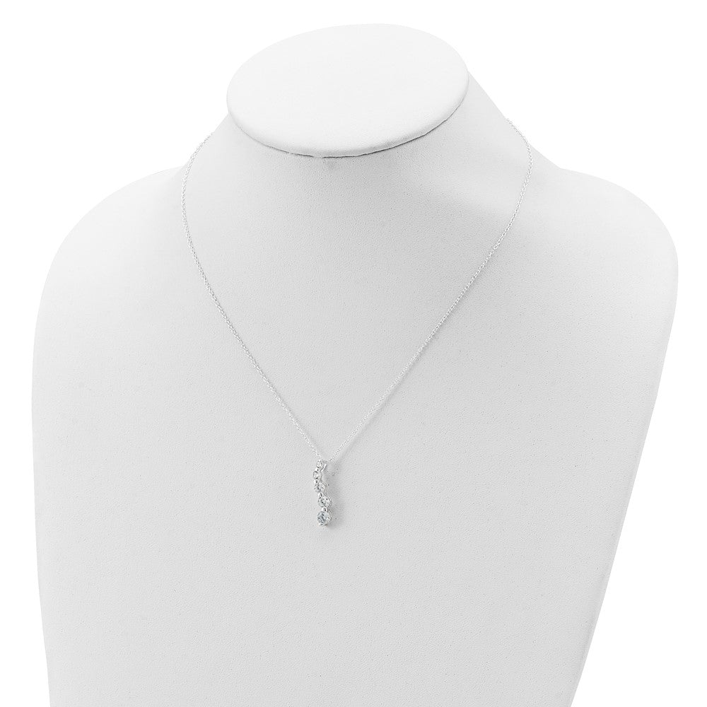 Sterling Silver CZ Journey Necklace