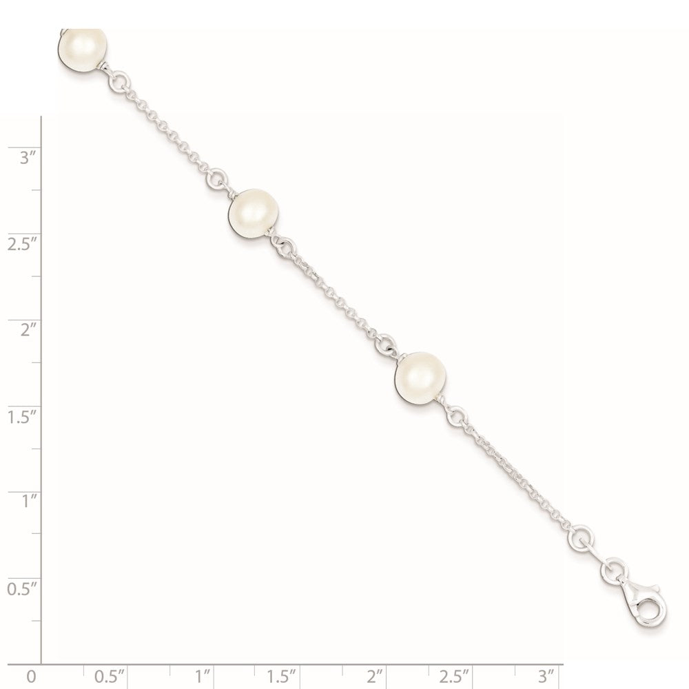 Sterling Silver FW Cultured Pearl Bracelet